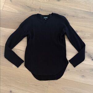 Express Black Ribbed Knit Sweater